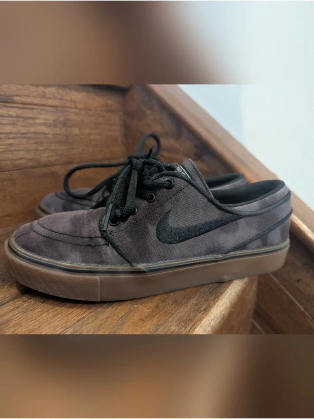 Nike Zoom SB Shoes Size 4 Youth Brown Black Signature Stefan Janoski pro model